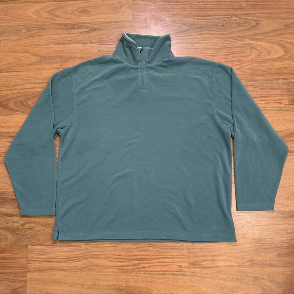 Zegna S Sport 1/4 Zip Fleece Pullover Sweater Men’s Size Large Light Green